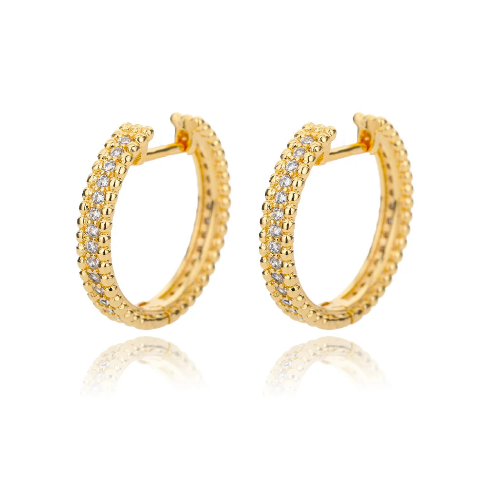 Brincos de argola redondos para mulheres, cor dourada, brincos de aço inoxidável, tendência 20224, nova faixa de casamento, joias para casal, itens frete grátis