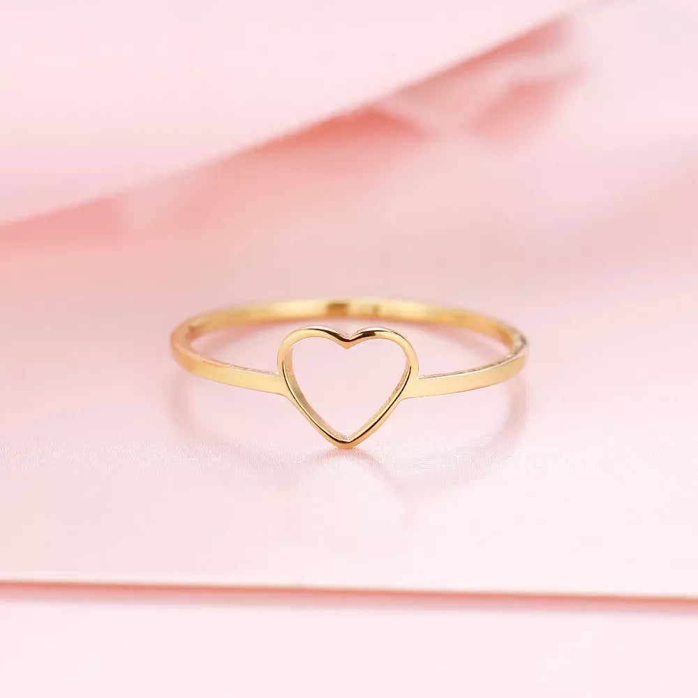 Anel Feminino Luxuoso de Coração