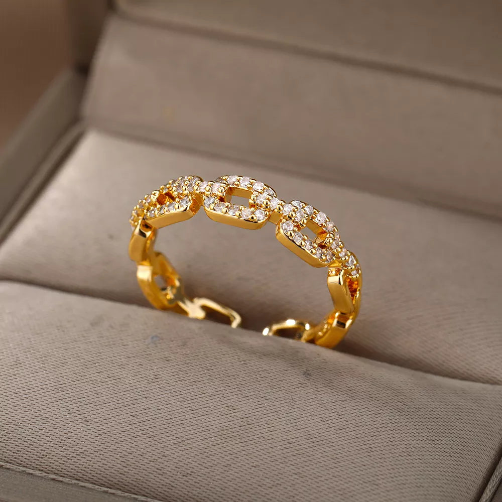 Anel Feminino Ajustável Luxo Romano