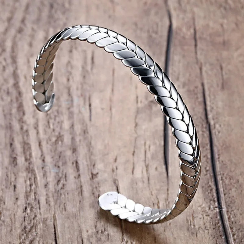 Pulseira de punho de nó estilo candido para mulheres, pulseiras elegantes de aço inoxidável cor dourada, joias de festa das irmãs bff