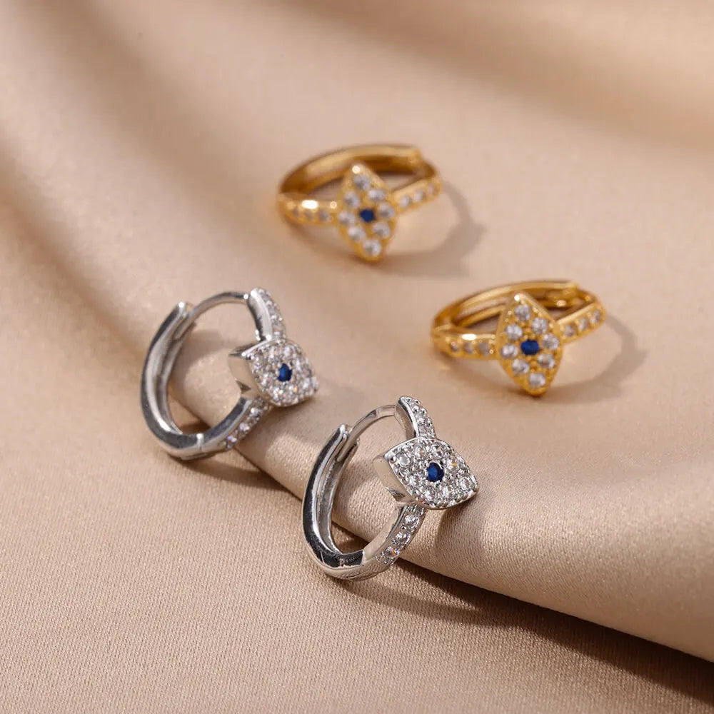 Brincos vintage banhados a ouro para mulheres, brincos de argola de aço inoxidável, joias estéticas de luxo, presente de casamento, frete grátis
