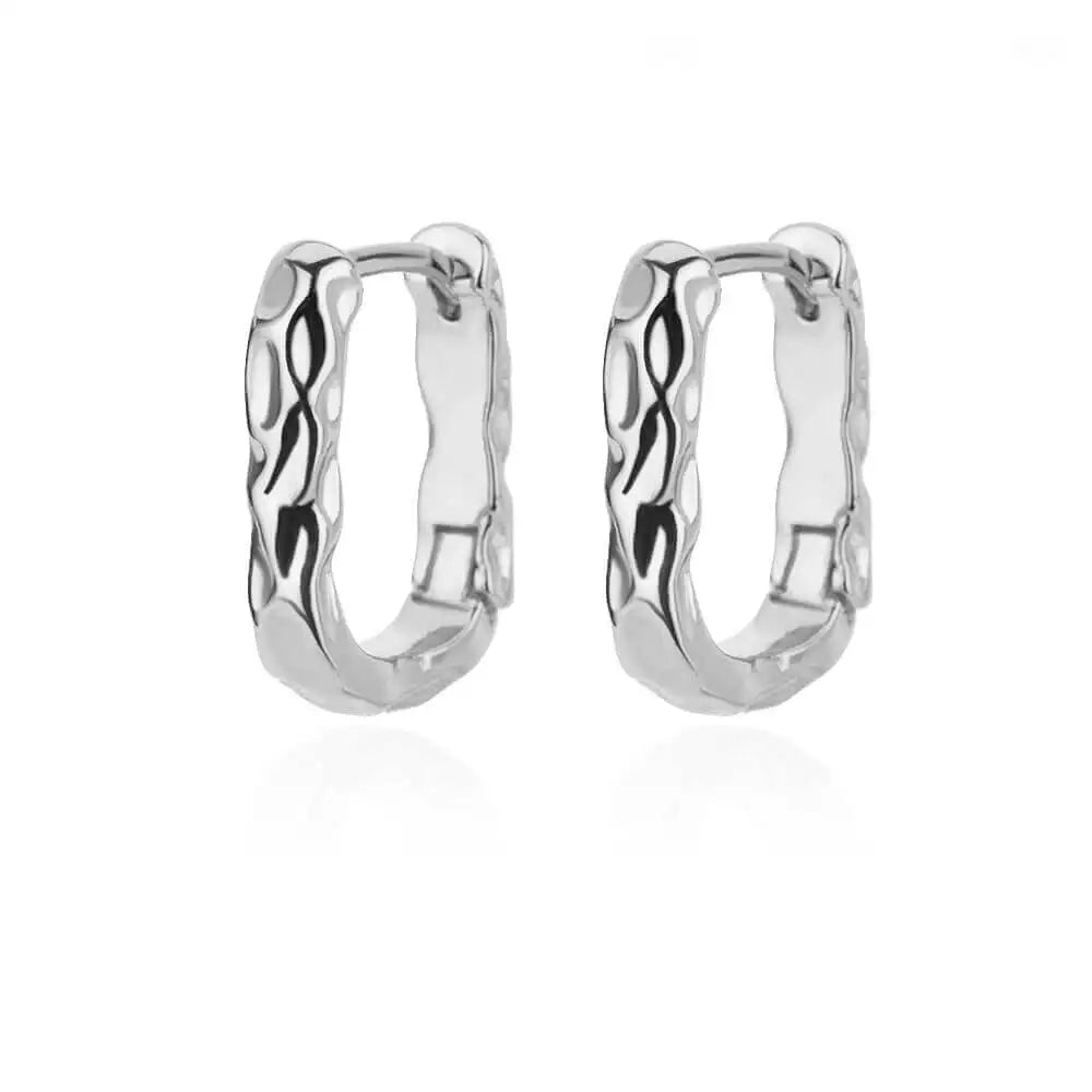 Brincos de argola quadrados de aço inoxidável para mulheres 2023 tendência luxo banhado a ouro brinco redondo estético jóias de casamento presente