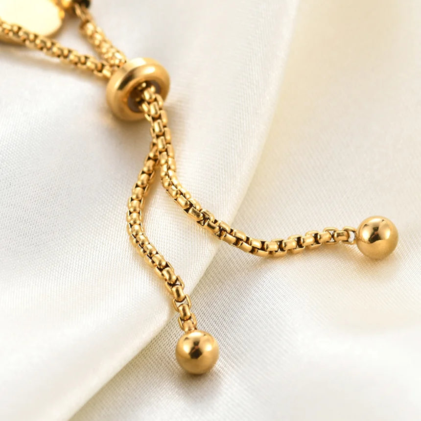 316l aço inoxidável zircão contas coração concha pulseira moda feminina tendência alta jóias acessórios sab785