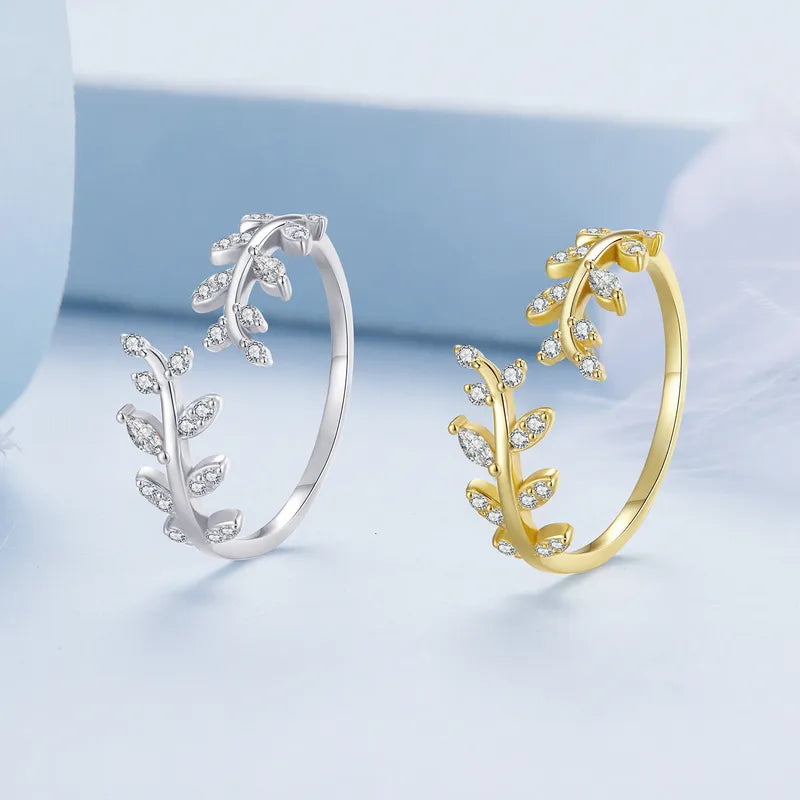 Anel Feminino Grécia Ajustável Cravejado com Zircônia