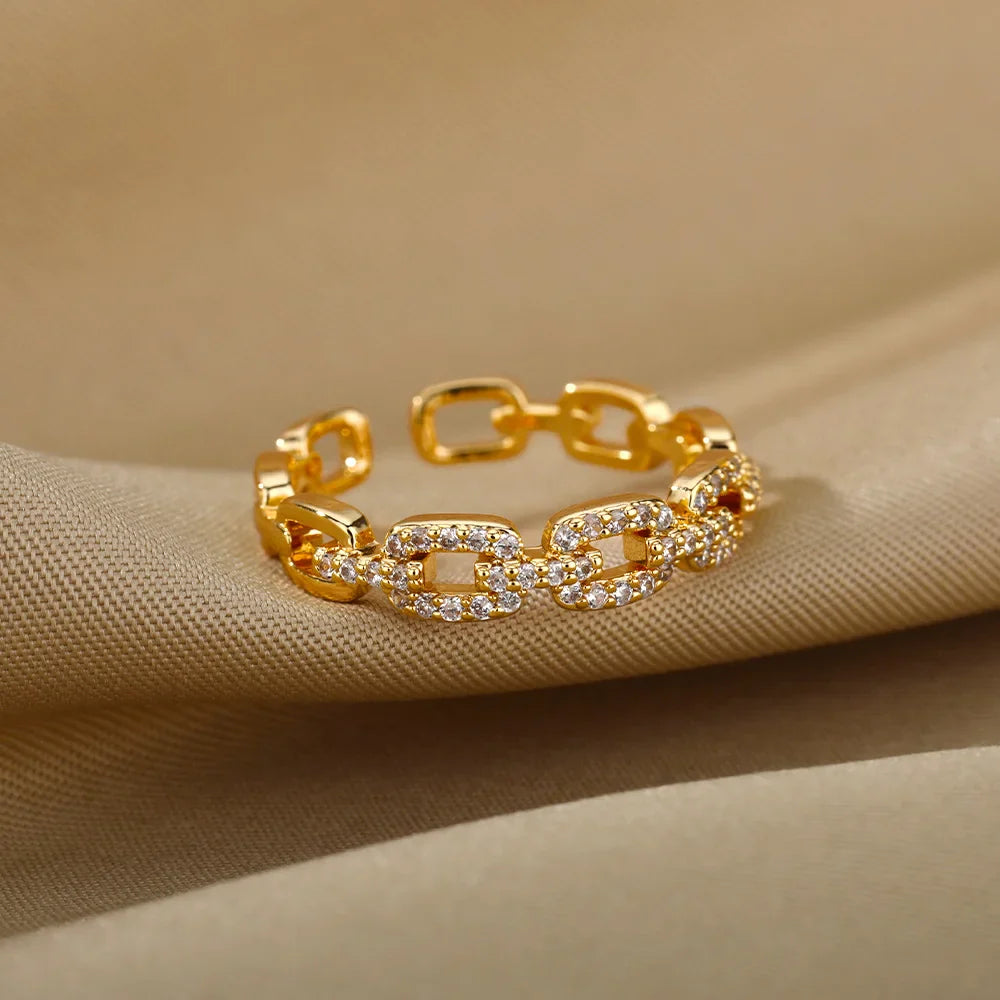 Anel Feminino Ajustável Luxo Romano