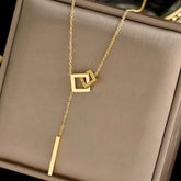 Colar Quadrangular Duplo Ibiza