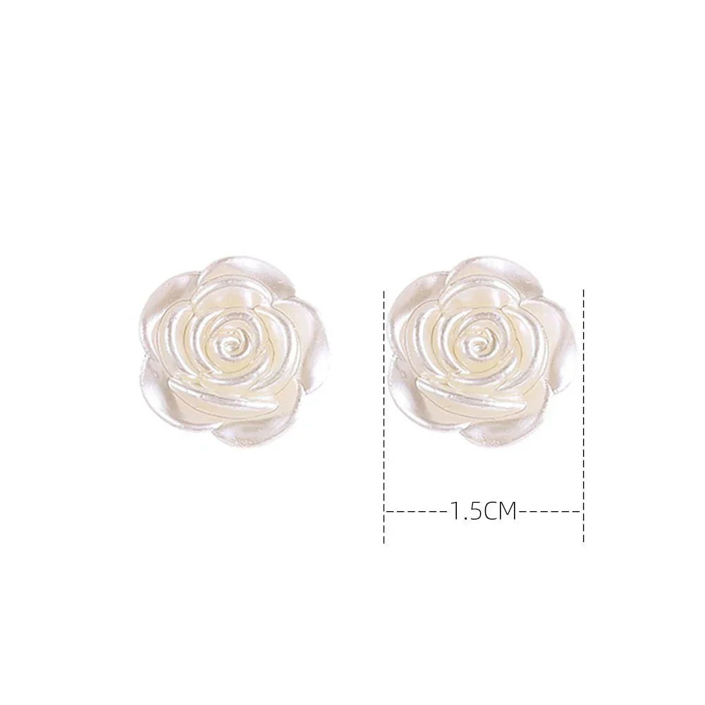 Brinco Feminino Rosa Branca Luxy