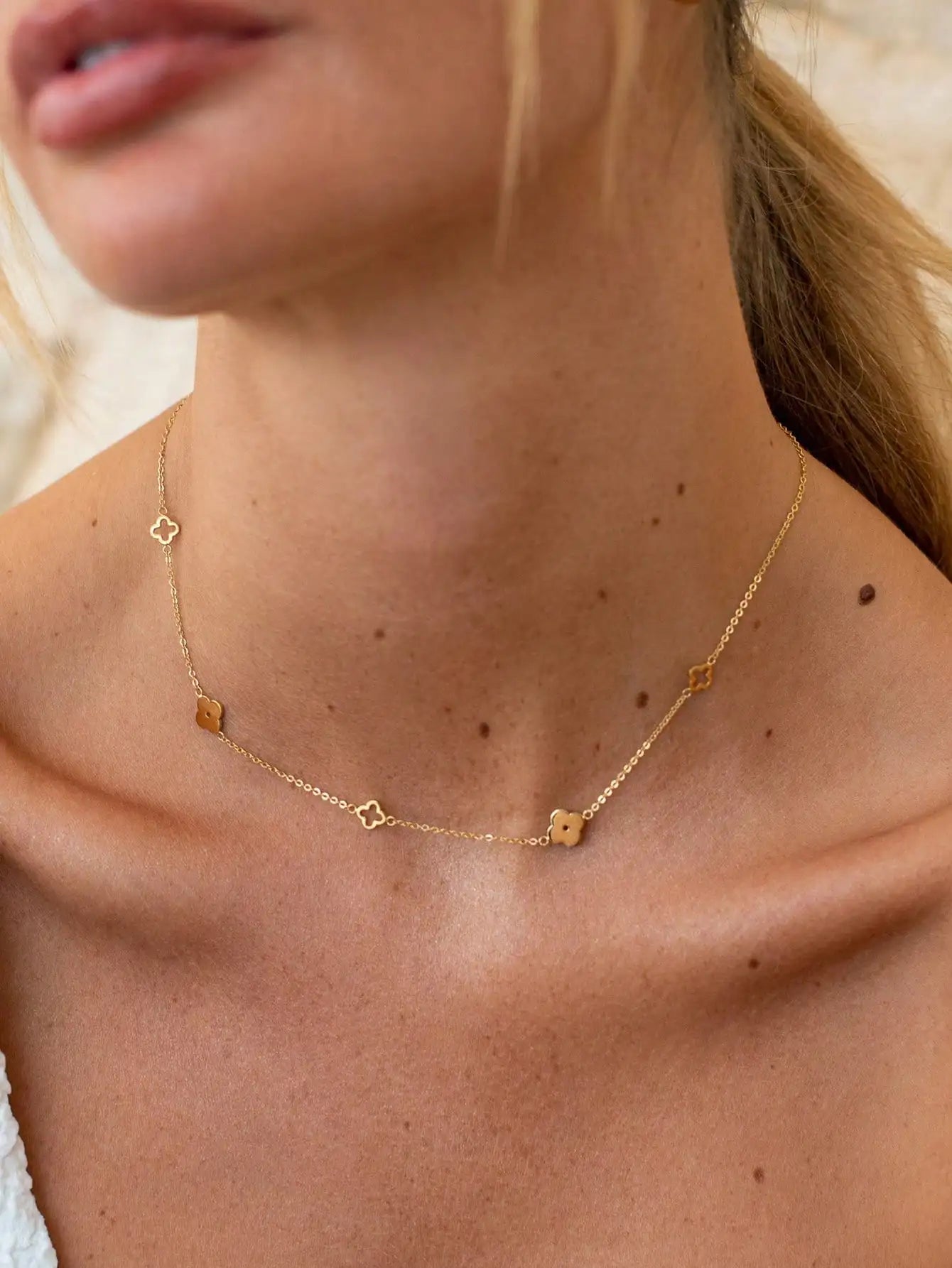 Colar Banhado a Ouro Feminino