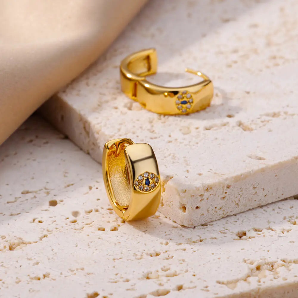 Brincos vintage banhados a ouro para mulheres, brincos de argola de aço inoxidável, joias estéticas de luxo, presente de casamento, frete grátis