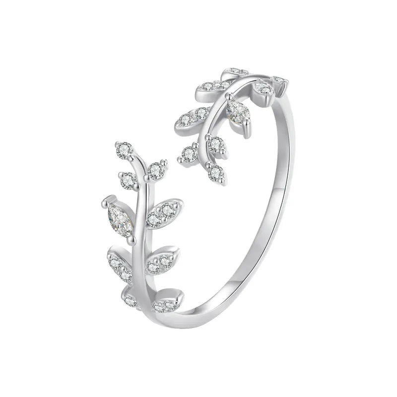 Anel Feminino Grécia Ajustável Cravejado com Zircônia