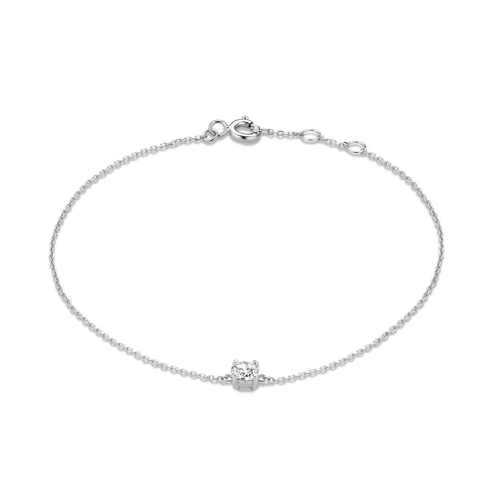 Pulseira de Ouro Feminina Com Pedra de Zircônia