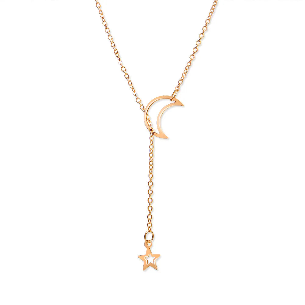 Colar Feminino Lua Estrela