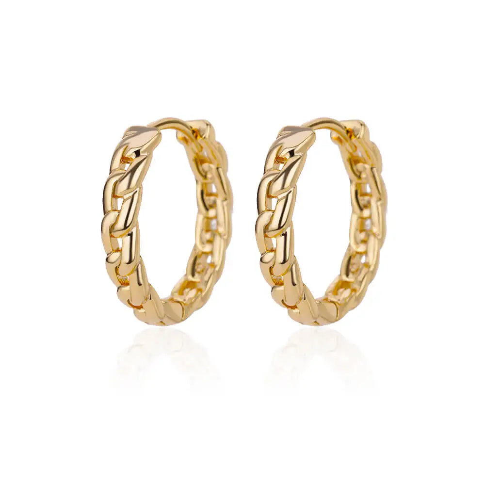 Brincos de argola quadrados de aço inoxidável para mulheres 2023 tendência luxo banhado a ouro brinco redondo estético jóias de casamento presente