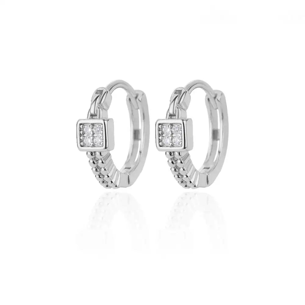 Brincos redondos quadrados pequenos requintados para mulheres 2023 tendência cor dourada brincos de aço inoxidável joias de natal presente aretes