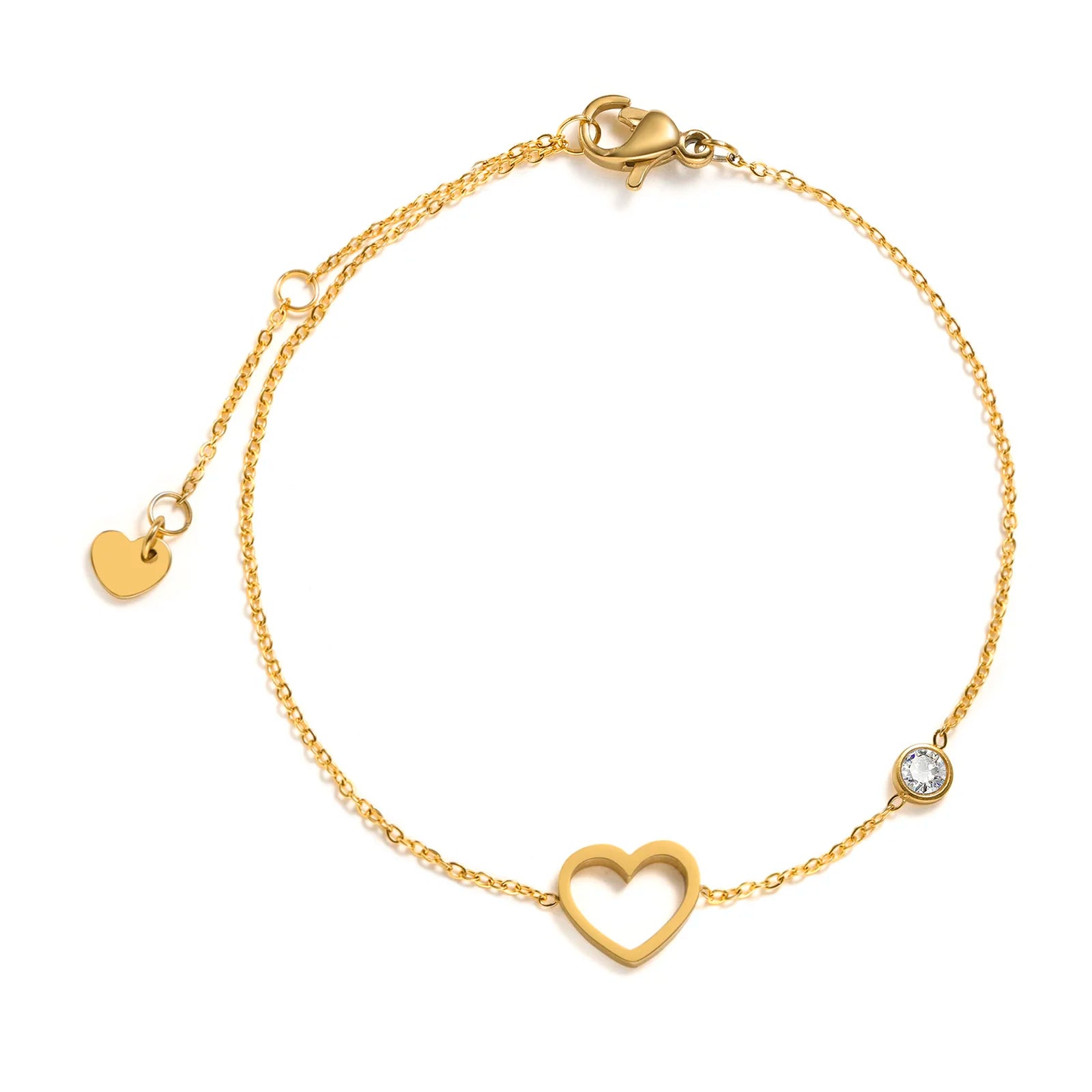 Feminino minimalismo corrente fina cruz lua crescente estrela pulseira, aço inoxidável feminino ligação ajustável empilhado em camadas