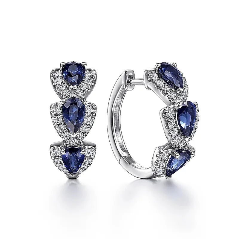 Brinco Feminino Argola Elegant Pedras de Zircônia