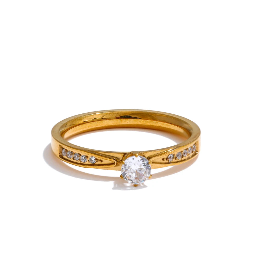 Anel de Ouro 18k Feminino Design Elegante