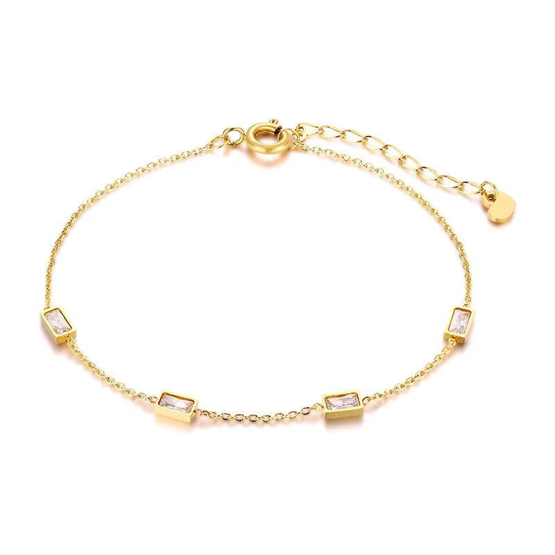 Feminino minimalismo corrente fina cruz lua crescente estrela pulseira, aço inoxidável feminino ligação ajustável empilhado em camadas