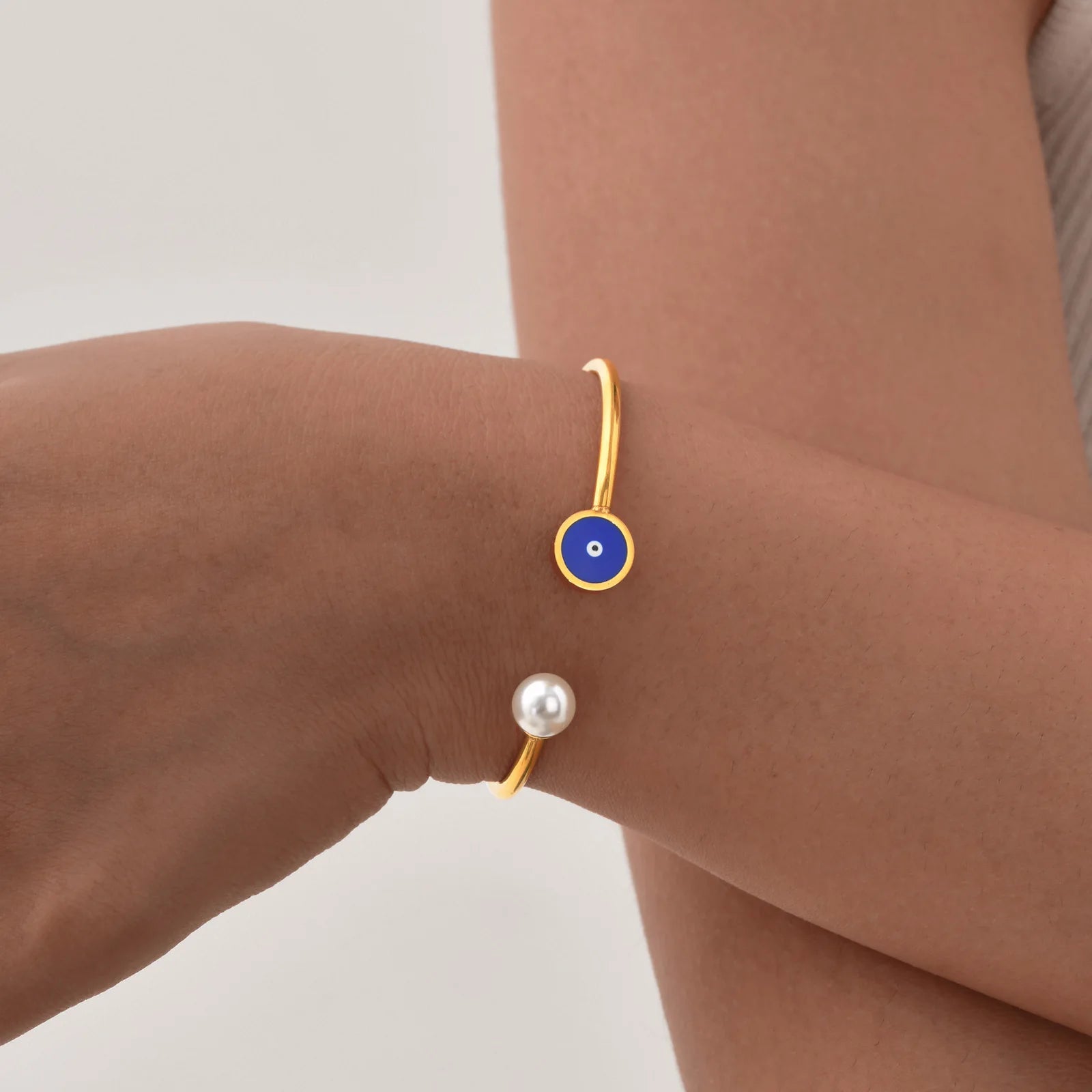 Pulseira de punho de nó estilo candido para mulheres, pulseiras elegantes de aço inoxidável cor dourada, joias de festa das irmãs bff