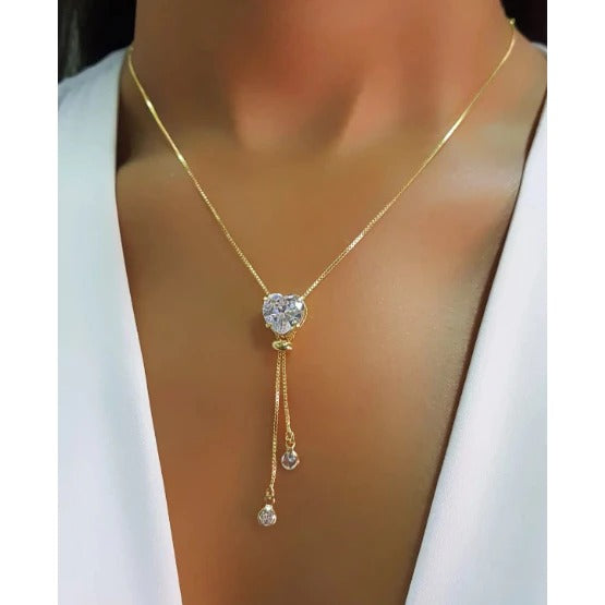 Colar Gravatinha Coração Julie