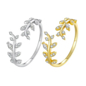 Anel Feminino Grécia Ajustável Cravejado com Zircônia