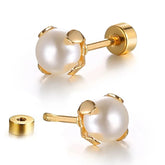 Brinco de Perola Ouro 18K