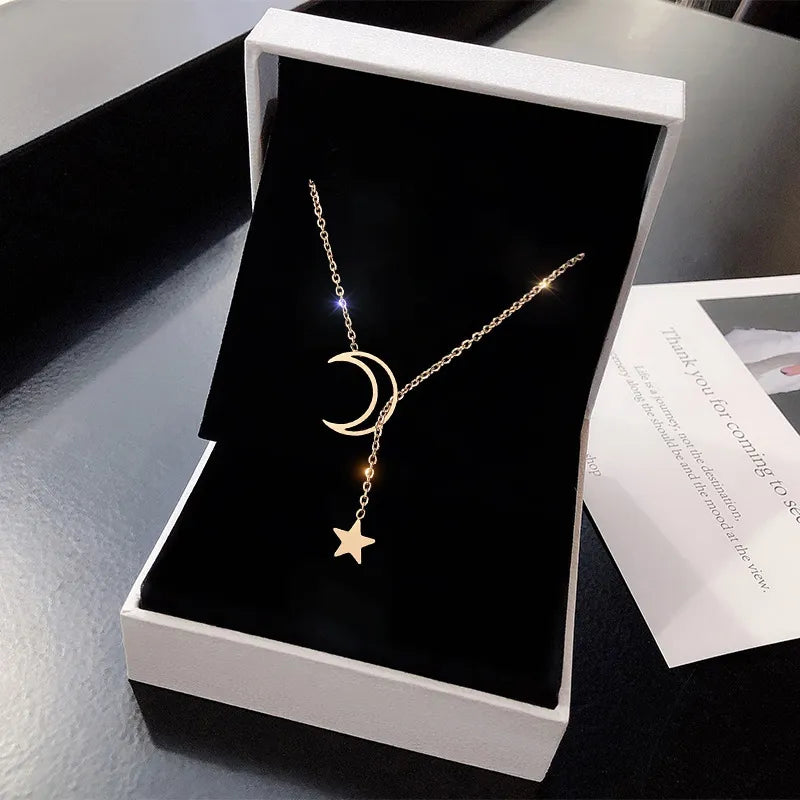 Colar Feminino Lua Estrela