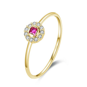 Modian autêntico 925 prata esterlina delicado cristal vermelho pequenos anéis de dedo para mulheres banda de casamento moda jóias de declaração