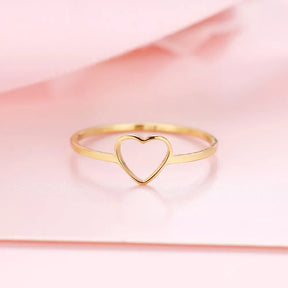 Anel Feminino Luxuoso de Coração