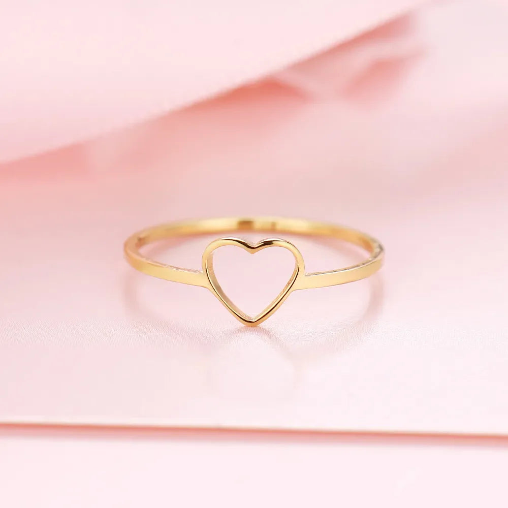 Anel Feminino Luxuoso de Coração