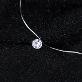 Colares Feminino Delicado Pingente de Zircônia Prata 925