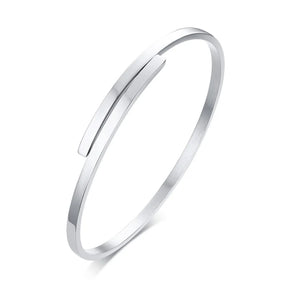 Pulseira de punho de nó estilo candido para mulheres, pulseiras elegantes de aço inoxidável cor dourada, joias de festa das irmãs bff