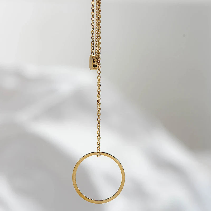 Colar Duplo Circular Paris 18K