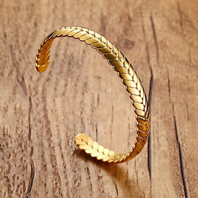 Pulseira de punho de nó estilo candido para mulheres, pulseiras elegantes de aço inoxidável cor dourada, joias de festa das irmãs bff