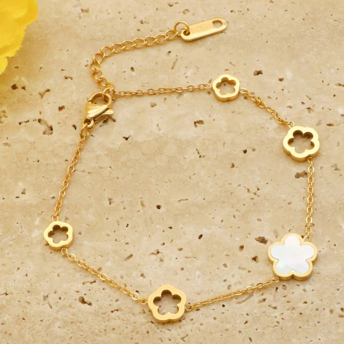 Pulseira de Ouro Feminina Lafleur