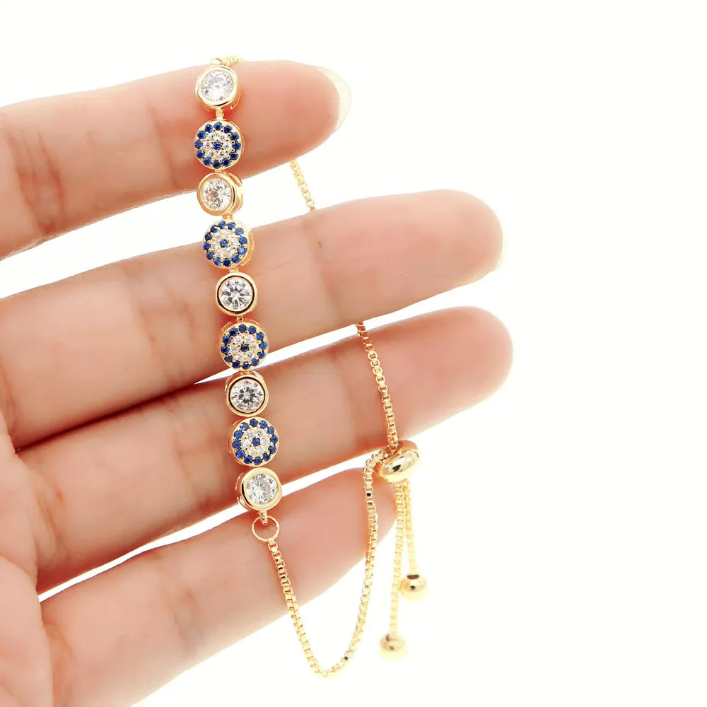 Pulseira de Ouro Feminina Olho Grego