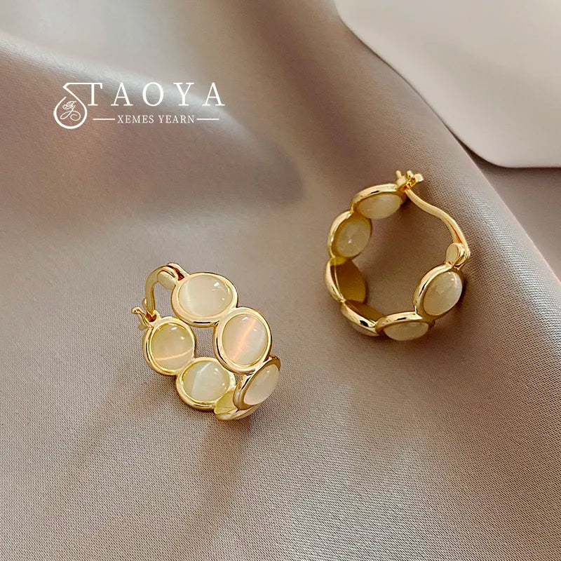 Brinco Feminino Argola Círculos Delicados
