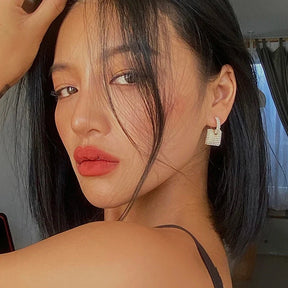 Brinco de Perola Quadrado