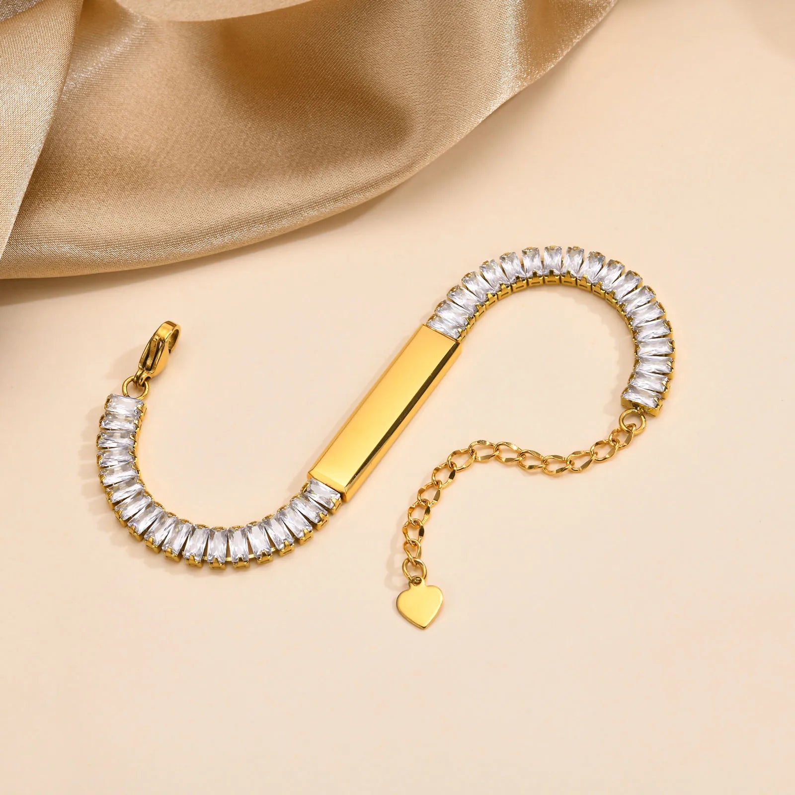 Moda jóias bling cz pedra charme pulseiras para mulheres meninas, delicado brilhante corrente pulseira link presentes de festa para ela