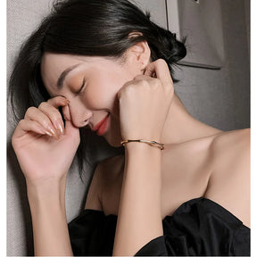 Aço inoxidável cor de ouro bambu conjunta pulseiras 2023 tendência pulseira para mulheres masculino festa romântica presente moda jóias