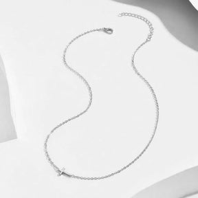 Dgiddk colar com pingente de cruz vintage, delicado, de aço inoxidável, moda simples, fé para mulheres, joias diárias com