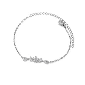 Pulseira de Ouro Feminina Floral Luxuosa