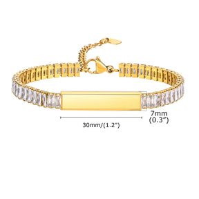 Moda jóias bling cz pedra charme pulseiras para mulheres meninas, delicado brilhante corrente pulseira link presentes de festa para ela