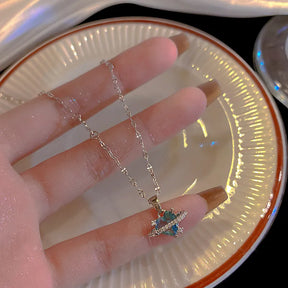 Colar Prata Coração Radiante