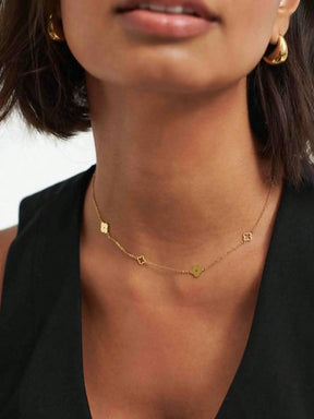 Colar Banhado a Ouro Feminino