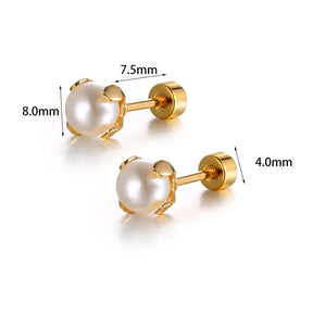 Brinco de Perola Ouro 18K