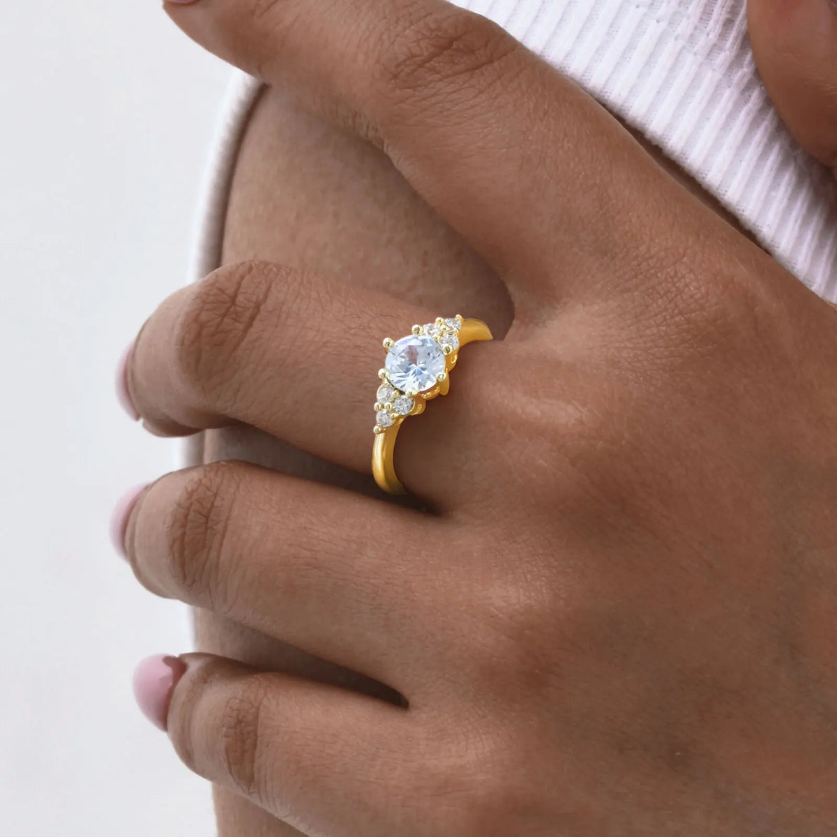 Vnox coração zircão promessa anel presente para esposa, faixa de dedo aberto ajustável, solitaire casamento banda presente de aniversário