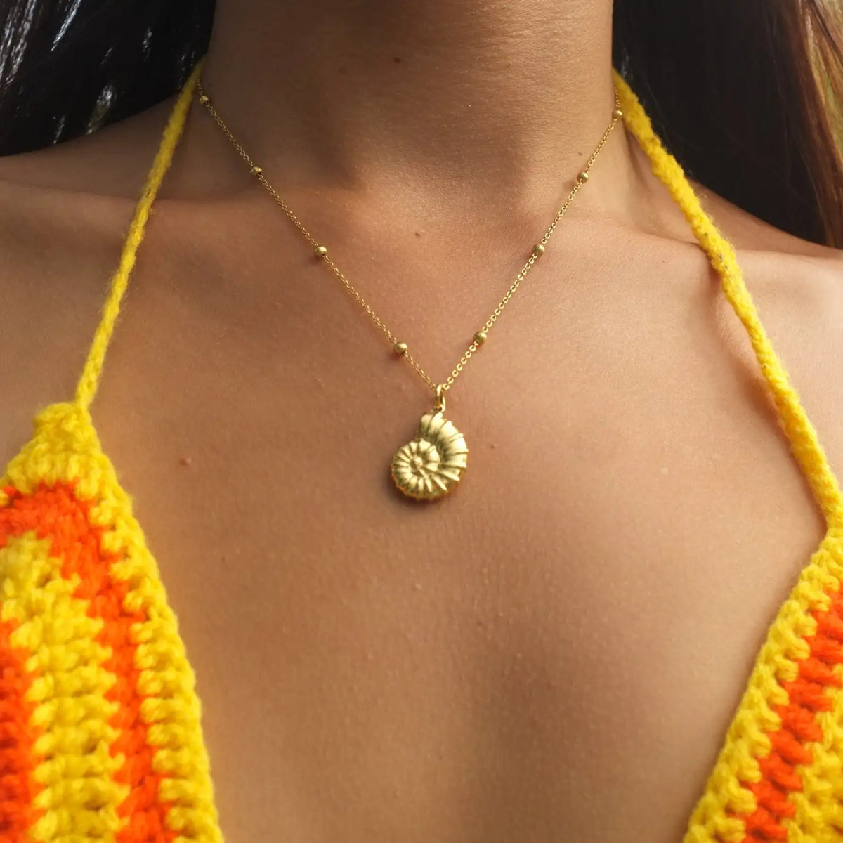 Moda concha pingente colares para mulheres cor de ouro corrente de aço inoxidável concha oceano jóias presente de casamento 2024