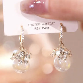 Brinco Feminino de Zircônia com Perola