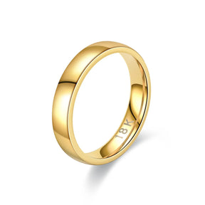 Anel banhado a ouro cor moda feminina simples casal anel de casamento joia de noivado presente